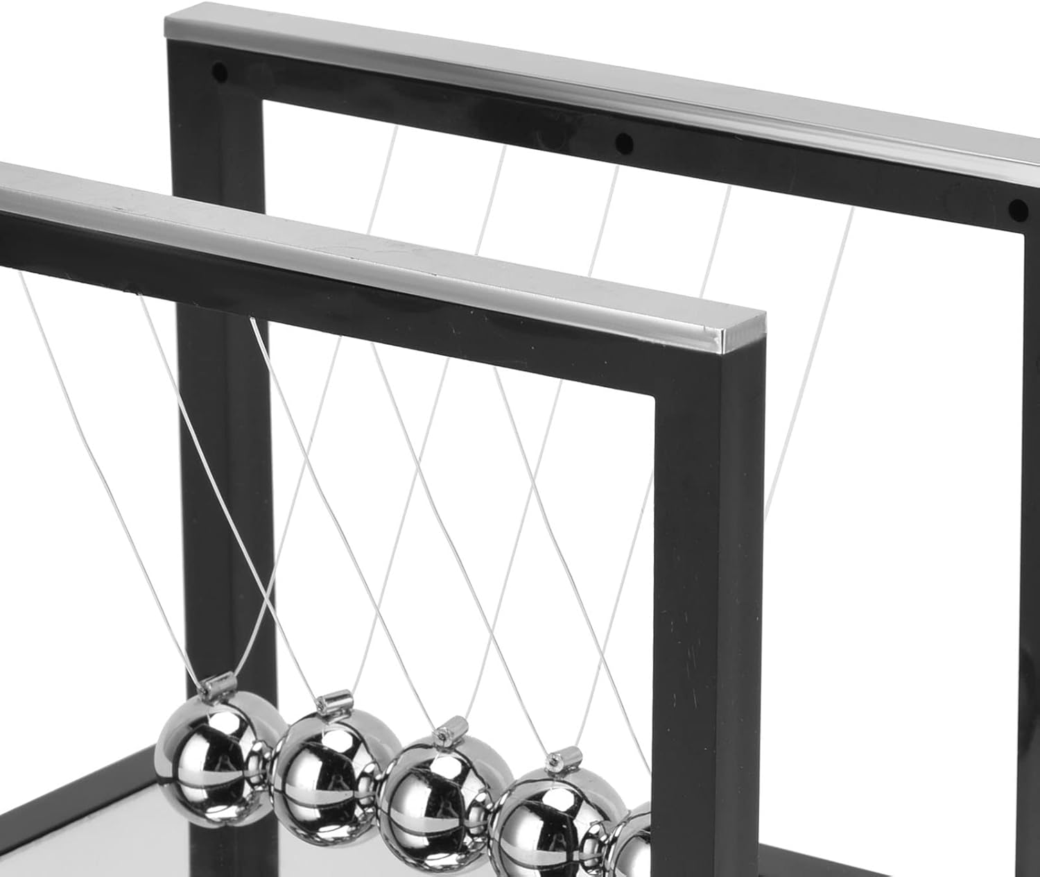 Gravity-Balanced Steel Pendulum Elegant Newton Cradle for Desk & Decor