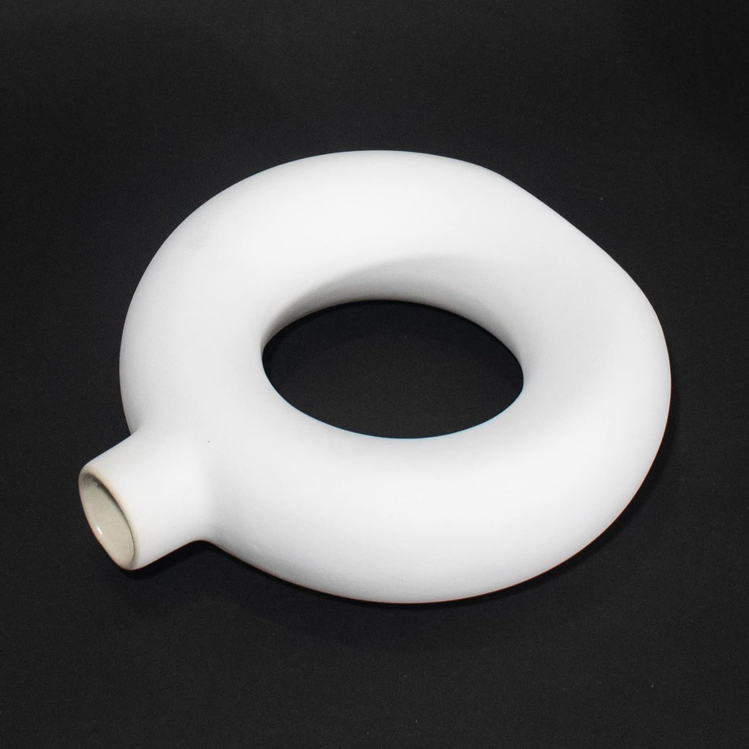 KAPER White Matte Ceramic Vase 6x8 Inches Ideal Centrepiece for Dining Tables Flower Vase Home Decor Gift and Pamper Grass Decorations Set of 3 Vase