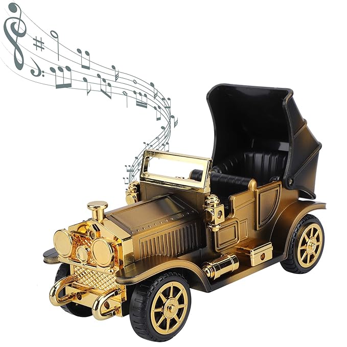 Wedding Gifts Table Decoration Metal Mobile Classic Car Shape Model Music Box with Music