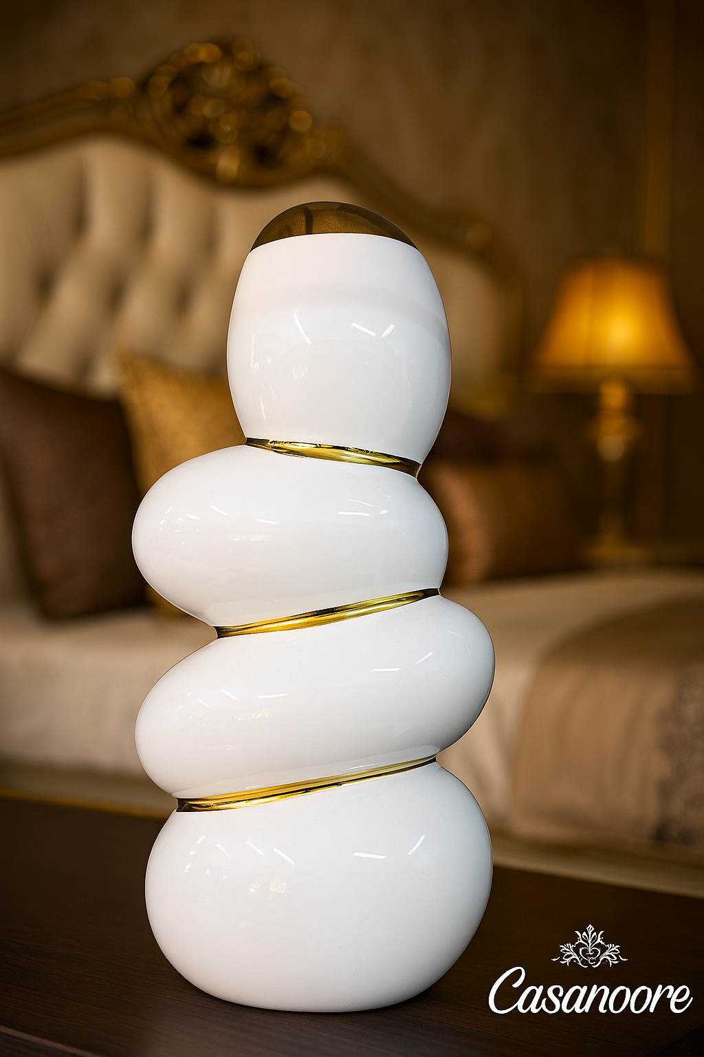 Luxury Ceramic Vase Black & Gold White & Gold CASANOORE