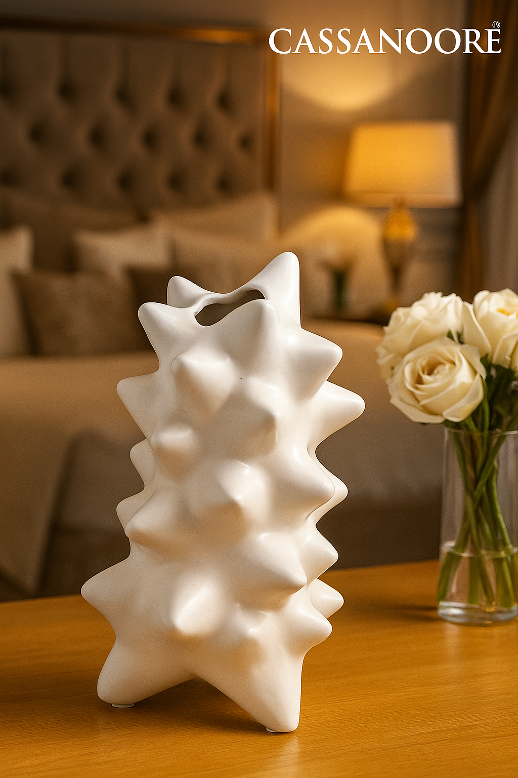 Modern Ceramic Accent Vase Casa Noore Collection