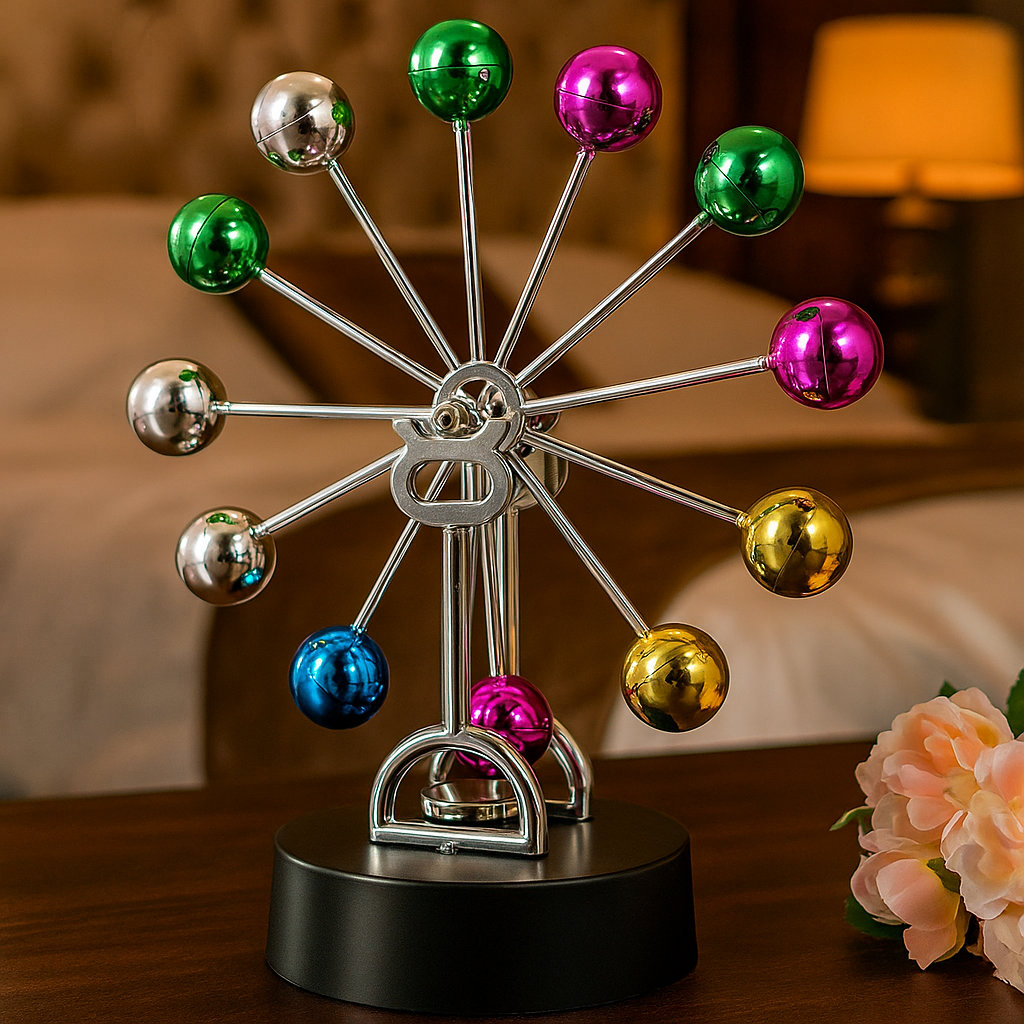 Magnetic Ferris Wheel | Rotating Kinetic Sculpture for Desk & Décor
