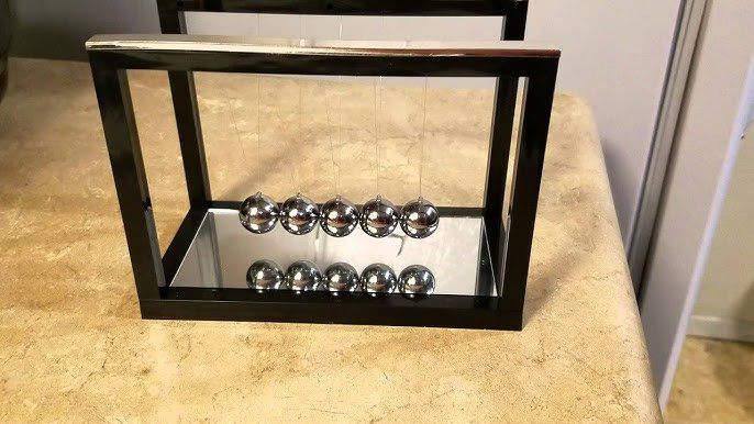 Gravity-Balanced Steel Pendulum Elegant Newton Cradle for Desk & Decor