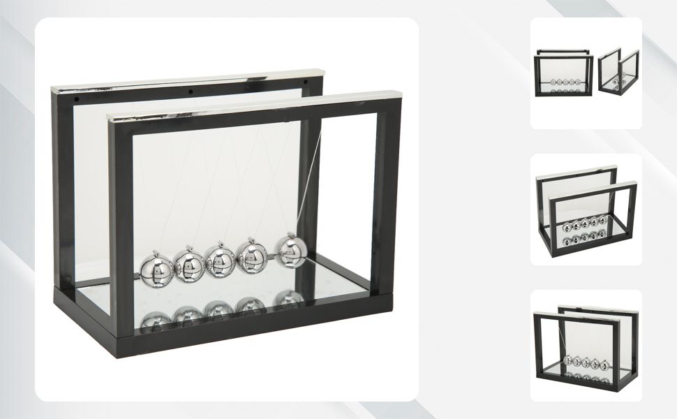 Gravity-Balanced Steel Pendulum Elegant Newton Cradle for Desk & Decor
