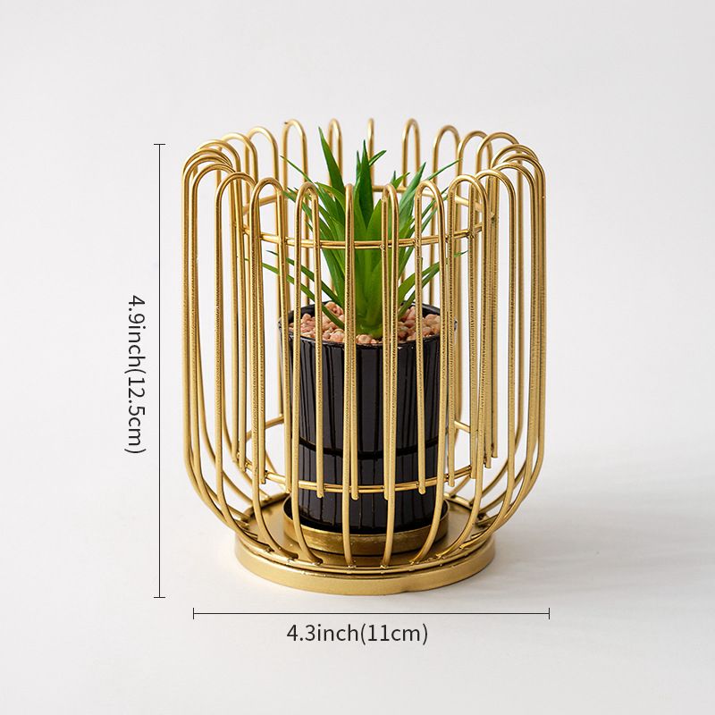 Metallic Golden Stand With Planter TA-103