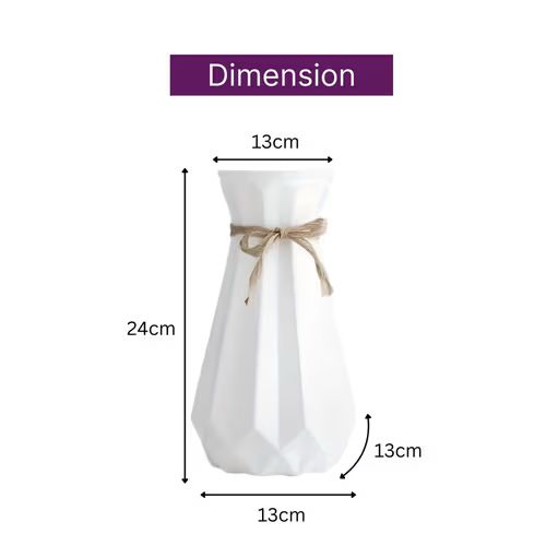 Geometric ceramic vase bohemian style striped pattern