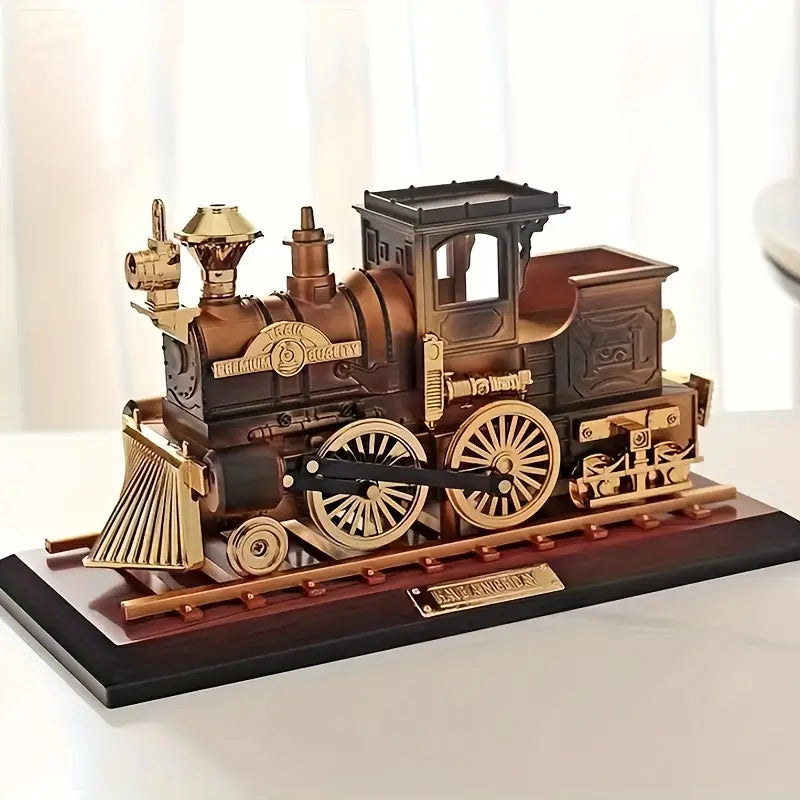 Music Train A perfect blend of vintage charm golden elegance, and soothing melodies for timeless décor